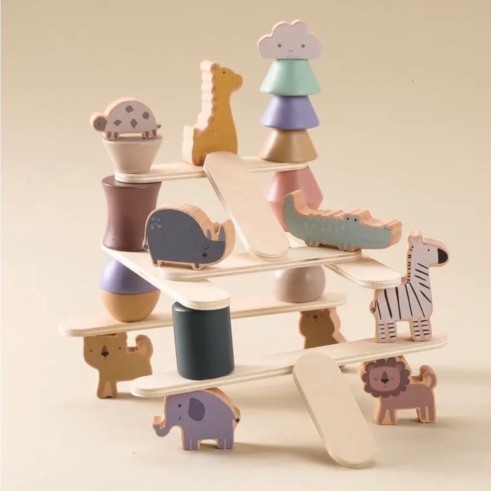 Blocks Montessori Wooden Toys Busy Board Games Balancer For Children.